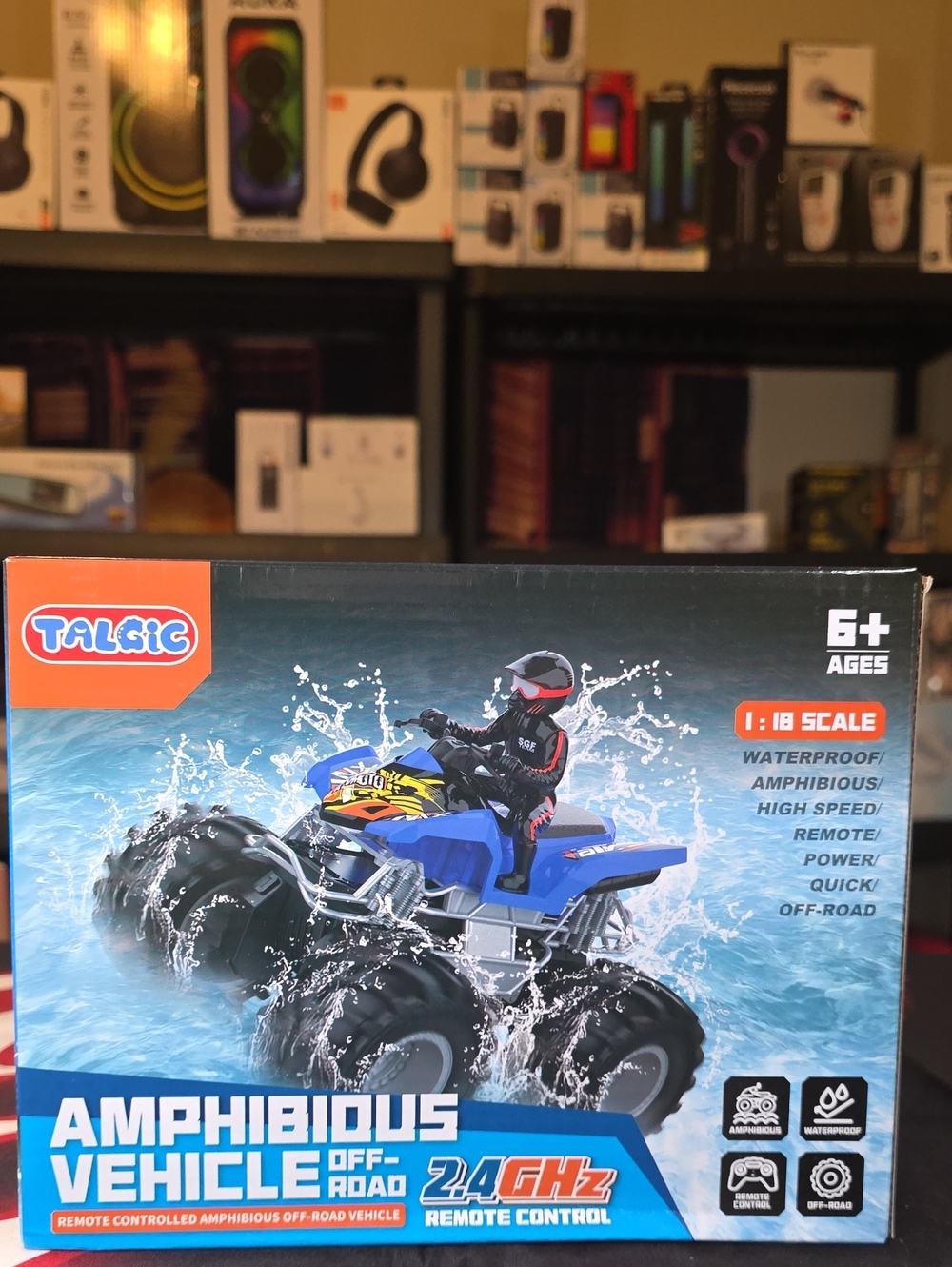 Blue Amphibious Off-Road RC Vehicle  2.4GHz Remote Control   FACTORY SEALED